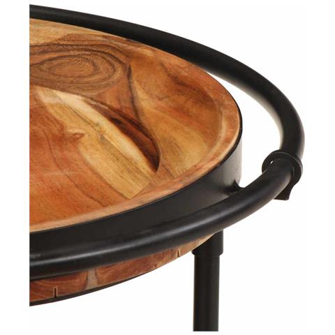 Set Tavolino 2 pz in Legno Massello di Acacia - Foto 2