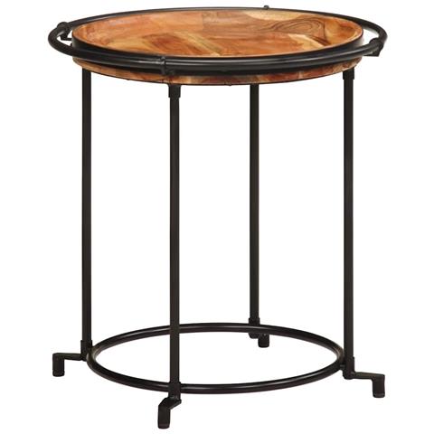 Set Tavolino 2 pz in Legno Massello di Acacia - Foto 9