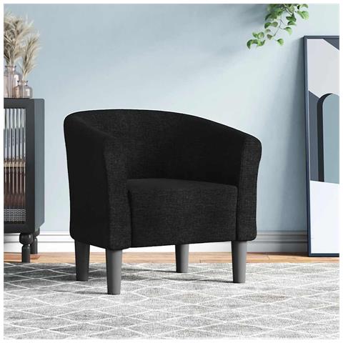 Poltrona Cabriolet Nera In Tessuto - Foto 1