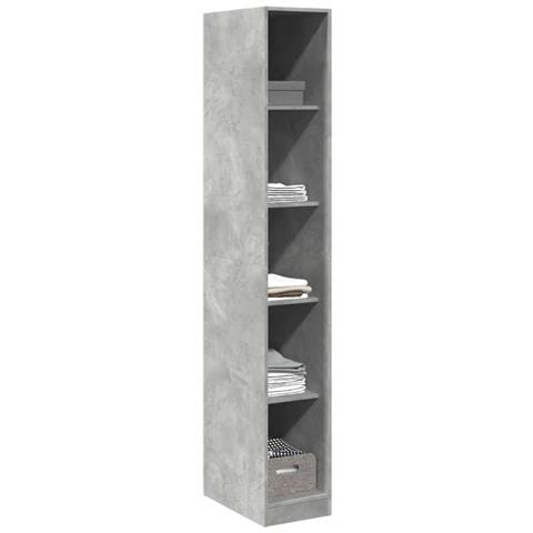Armadio Grigio Cemento 30x50x200 Cm In Legno Multistrato - Foto 3