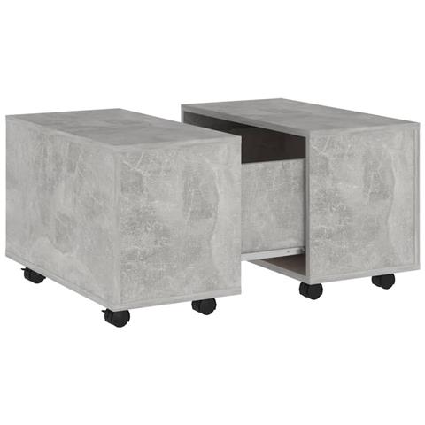 Tavolino Da Salotto Grigio Cemento 60x60x38cm Legno Multistrato - Foto 1