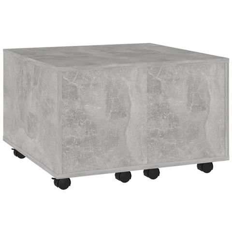 Tavolino Da Salotto Grigio Cemento 60x60x38cm Legno Multistrato - Foto 2