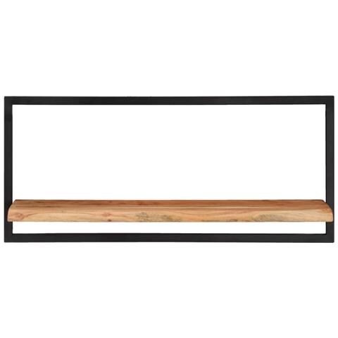 Lusso Casadino -  Mensole Parete 2pz 80x25x35 Cm Legno Massello Acacia E Acciaio - Foto 1