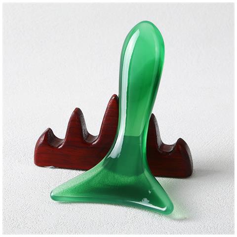 Strumento Per Massaggio Gua Sha In Resina Green - Foto 1