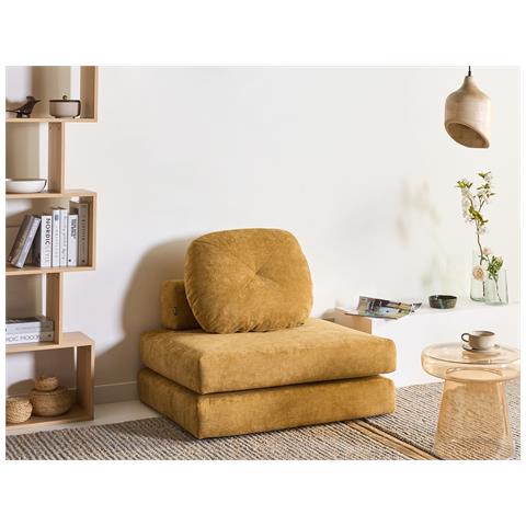 Divano Letto Singolo Olden Ciniglia Senape - Foto 1