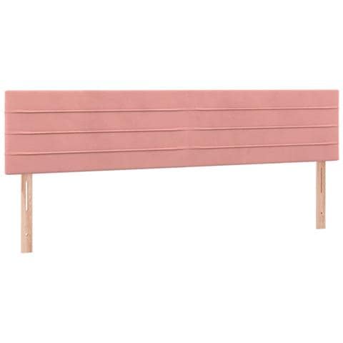 Letto a Molle con Materasso e LED Rosa 120x190 cm in Velluto - Foto 9