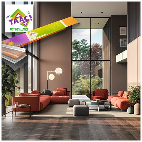 Taac! Il Maxilistone Spc In Polvere Di Pietra Ultrareal Fast-click 6,5mm (sp.5+1,5) 1524x228mm Adhara - Foto 1