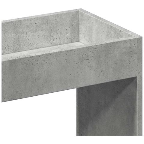 Credenza Grigio Cemento 92x33x140 cm in Legno Multistrato - Foto 9