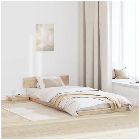 Struttura del letto Marrone 90 x 200 cm legno - Foto 2