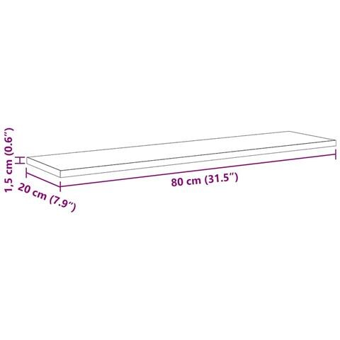 Scaffale 4 pcs Nero 80 x 20 x 1.5 cm Legno multistrato - Foto 9