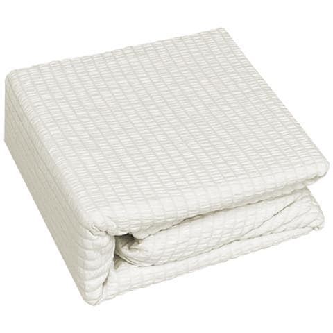 Copripiumino Sacco Piumone Goffrato In Microfibra Tinta Unita Seer Sucker Singolo Panna - Foto 2