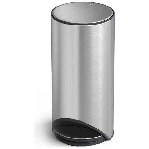 Pattumiera Arc Extrapiatta Con Pedale 30 Litri E Tasca Interna Per Sacchetti Design Moderno In Acciaio Inossidabile Ideale Per Spazi Ridotti - Foto 1