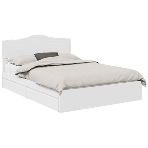 Letto con Contenitore Bianco 160 x 200 cm Legno multistrato - Foto 1