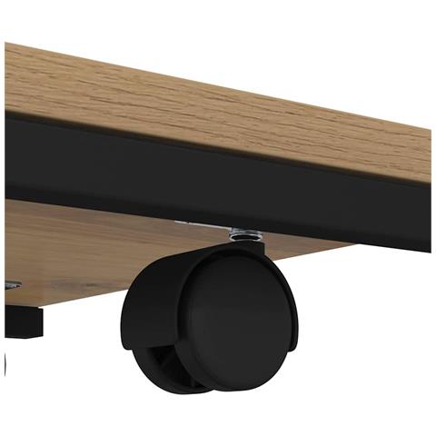 Tavolo laterale con ruota Rovere artigianale 50 x 35 x 55.5 cm - Foto 9