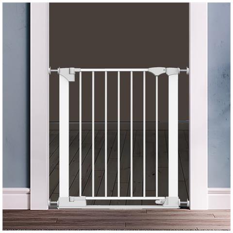 Bettacare Cancelletto Per Cani Safestep, Bianco, 110cm - 117cm, Passaggio Extra Basso, Apertura Extra Larga Di 81cm - Foto 2
