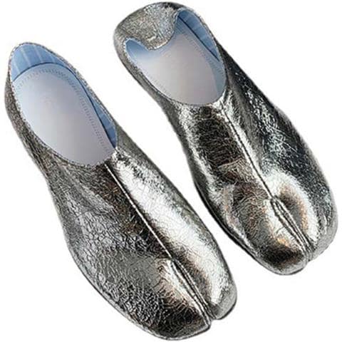 Scarpe Split Toe Comode - Scarpe Basse In Pu E Microfibra Per Uso Quotidiano Silver 35 - Foto 1