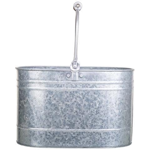 Cestino Metallo Argento 30,5x18x20/37h - Foto 2