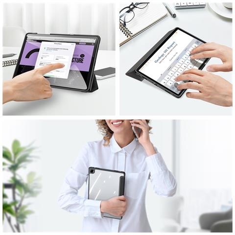 Cover per Galaxy Tab A9+ - Pelle /PU, Nero - Foto 2