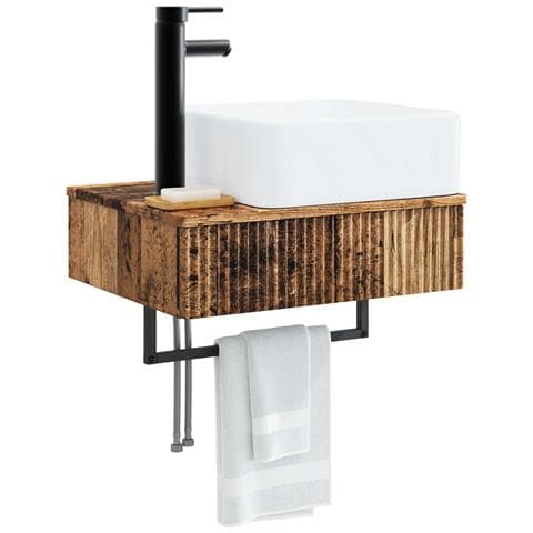Lavabo da Parete Legno antico 53 x 35 x 39 cm - Foto 2