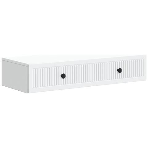 Tavolino da Parete Laterale Bianco 87,5 x 34,5 x 17 cm - Foto 1