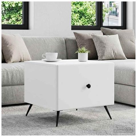 Tavolino da salotto Bianco 49 x 50 x 40 cm Legno ingegnerizzato - Foto 2