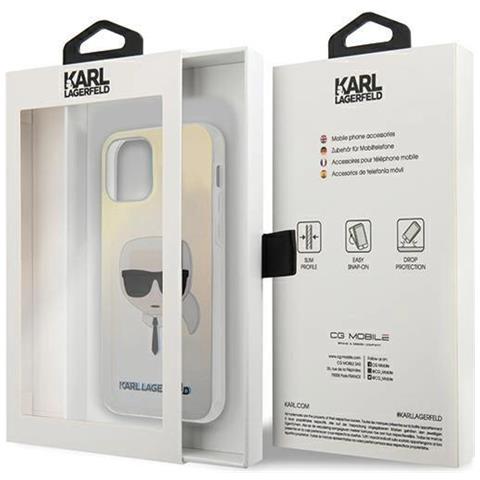 Karl Lagerfeld Klhcp12spckhml Custodia Iphone 12 Mini 5,4 Multicolore Iridescent Karl's Head - Foto 3