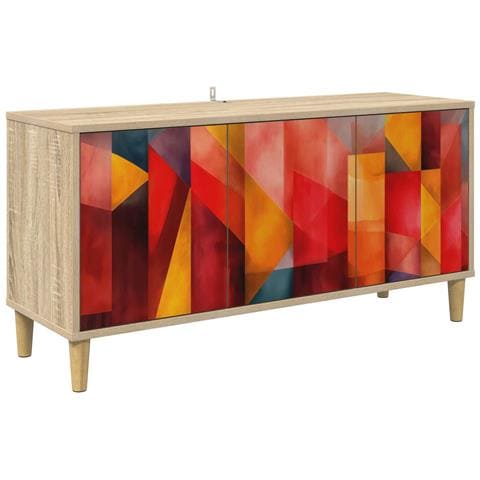 Mobile TV HEESCH 102 x 33 x 50 cm Sonoma Legno ingegnerizzato - Foto 1