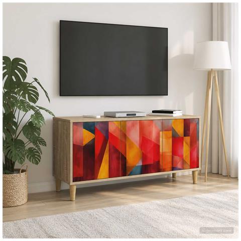 Mobile TV HEESCH 102 x 33 x 50 cm Sonoma Legno ingegnerizzato - Foto 2