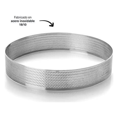 68552 - Stampo da forno, anello rotondo microforato, ideale per torte e pan di Spagna - Foto 3