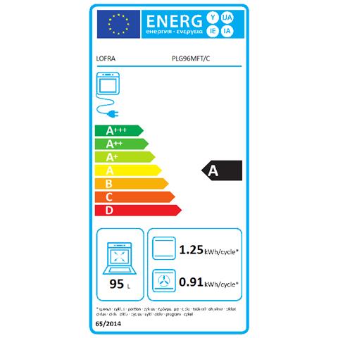 Cucina Elettrica PLG96MFT / C Fuochi a Gas Forno Elettrico Ventilato Dimensione 90 x 60 cm Colore Inox - Foto 2