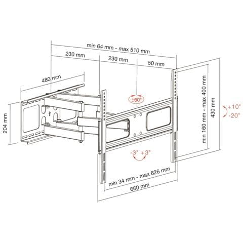Supporto Par Lcd / Plasma 65 Nero Elit Cf002 - Foto 1