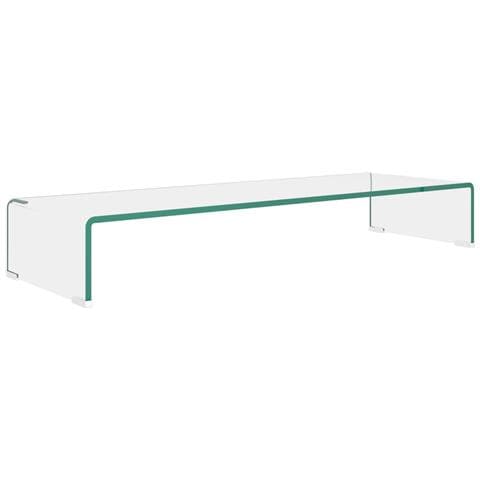 Mobile /Rialzo Porta TV in Vetro Trasparente 90x30x13 cm - Foto 1