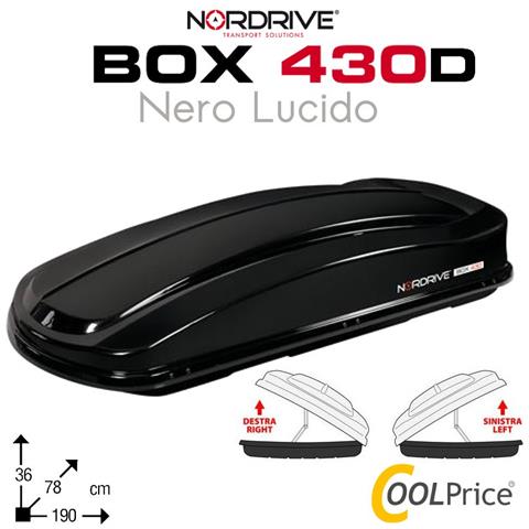 Box Tetto Baule Portatutto 430l Doppia Apertura Nero Lucido Abs - Foto 1