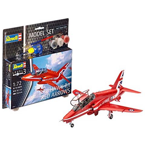 Red Arrow Ba Hawk T. 1 (aircraft) Revell 1:72 Level 3 Model Set - Foto 1