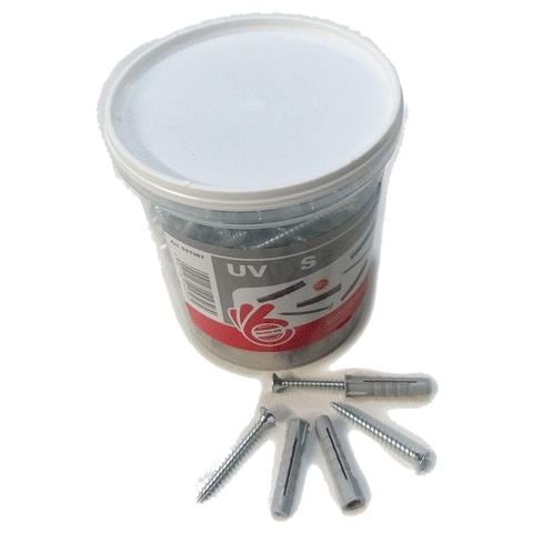 Tassello Nylon Con Vite 'uv' - Ø 6 X 30 Vite 4,5 X 40mm (250 Pz) - Foto 1