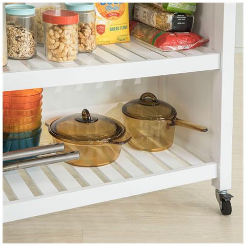 Penisola Cucina Piano Di Lavoro Per Cucina Con 2 Cassetti A 2 Ripiani L100*p60*a94cm, Fkw74-wn - Foto 8