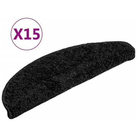 Tappetini Per Scale 15 Pz Neri 56x20 Cm - Foto 1