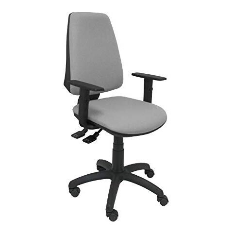 Crespo Piqueras E Modello 14s-chaise Ergonomica Da Ufficio Con Meccanismo Sincro Regolabile In Altezza E Ruote In Nylon-siège E Schienale Imbottiti In Tessuto Bali (bracci Regolabili In Altezza), Tessuto, Marrone, 109x46x46 Cm - Foto 6