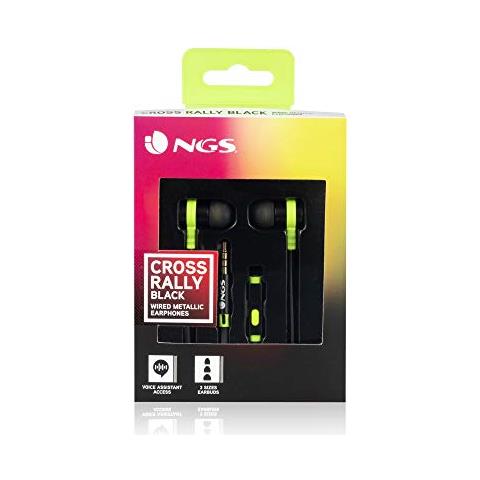 Rally Cross Grafite - Cuffie Intrauricolari Con Tecnologia Di Assistente Vocale E Microfono Integrato. Grafite Colore Giallo - Foto 1