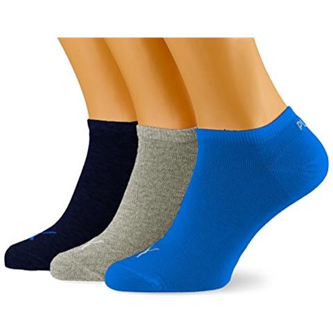 Sneaker Plain 3p Calze Sportive, Blu / grigio Melange, 43/46 (pacco Da 3) Unisex - Adulto - Foto 1