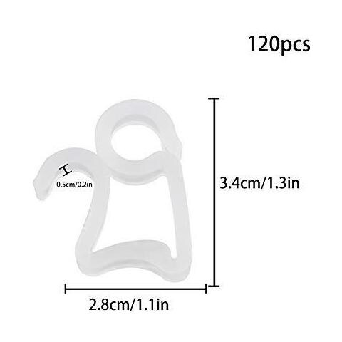 Clip Luter 120pcs Natale Luce Gutter Hanging Ganci Per Esterne Di Natale Decorativa Della Stringa Di Luci A Led (bianco) - Foto 2