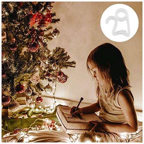 Clip Luter 120pcs Natale Luce Gutter Hanging Ganci Per Esterne Di Natale Decorativa Della Stringa Di Luci A Led (bianco) - Foto 4