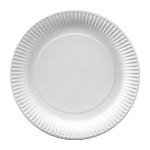11185 piatto piano Rotondo Carta Bianco 100 pz - Foto 1