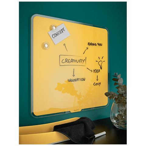 Leitz 70440019 Lavagna 450 X 450 Mm Vetro Magnetico (leitz Cosy Magnetic Glass Whiteboard 45 X 45 Cm Warm Yellow) - Foto 2