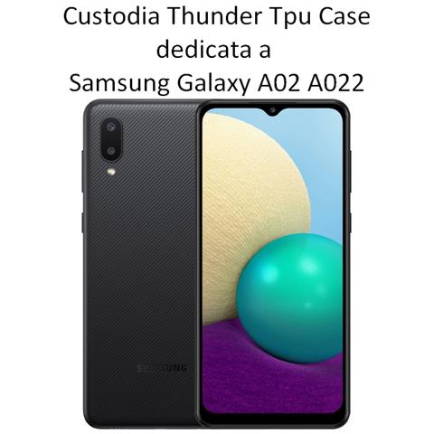 Custodia Tpu Silicone Cover Case Per Samsung Galaxy A02 A022 Black - Foto 2