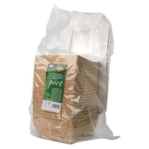 86573 Contenitore Monouso Per Conservare Il Cibo Cartoncino, Acido Polilattico (pla) Marrone - Foto 3