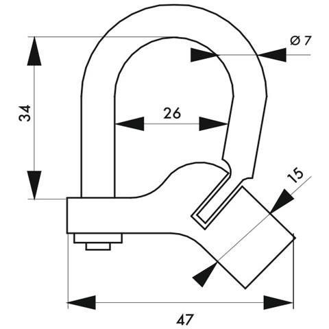 Lucchetto 29 Chiave Triangolare Base Angolare 5mm, Acciaio, Da Esterno - Contatori, Quadri Elettrici, Vvf, Pompieri, Manutenzione - - Foto 2