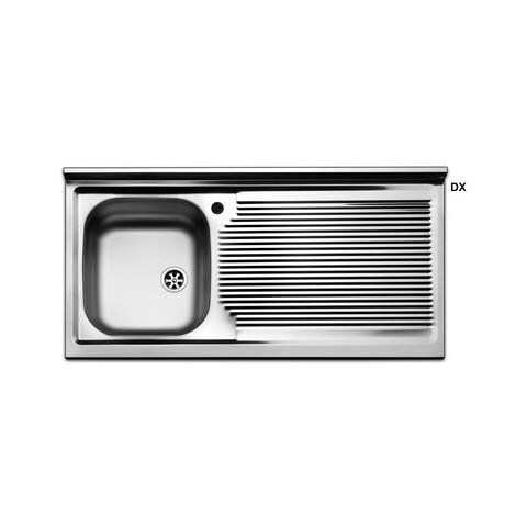Lavello Appoggio Acciaio Inox 1 Vasca Cm 100 Cm 100 Gocciolatoio Sx Lavelli - Foto 3