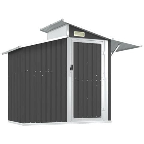 Capanno Da Giardino Antracite 270x130x208,5 Cm Acciaio Zincato - Foto 1