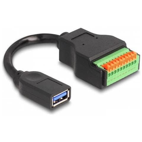 66241 Cavo Usb 0,15 M Usb 3.2 Gen 1 (3.1 Gen 1) Usb A Nero, Verde - Foto 1